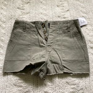 Forever 21 high rise olive jean shorts